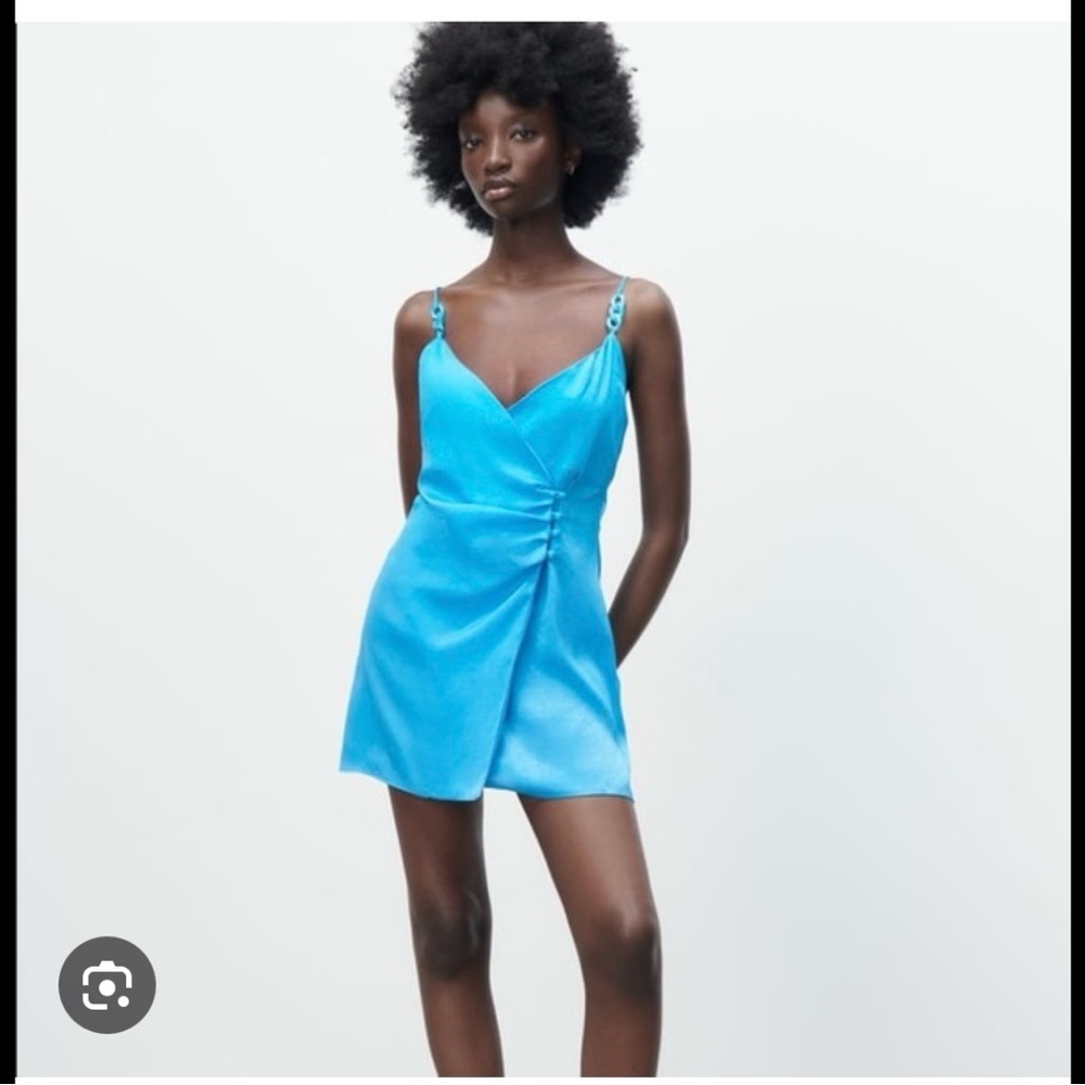 Zara Vibrant Blue Mini Dress